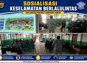 SATLANTAS POLRES LAMPUNG TIMUR GANDENG SAMSAT & JASA RAHARJA GELAR SOSIALISASI KESELAMATAN BERKENDARA DI SRIMINOSARI