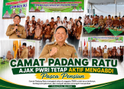Camat Padang Ratu Ajak PWRI Tetap Aktif Mengabdi Pasca Pensiun