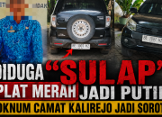 Diduga ‘Sulap’ Plat Merah Jadi Putih, Oknum Camat Kalirejo Terancam Sanksi UU Lalu Lintas dan Disiplin PNS