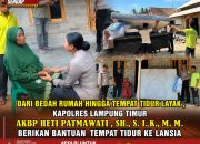DARI BEDAH RUMAH HINGGA PERHATIAN UNTUK TIDUR LAYAK,,AKBP HETI PATMAWATI BERI BANTUAN TEMPAT TIDUR KE LANSIA.
