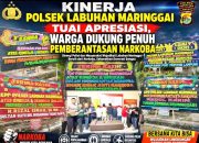 APRESIAS WARGA, Papan Bunga Mulai Berdatangan ke Polsek Labuhan Maringgai Usai Amankan 6 Pengedar Narkoba