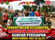 FORKOPINCAM KECAMATAN LABUHAN MARINGGAI GENCAR PERSIAPAN SAMBUT HUT RI KE-81