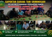 GAPOKTAN SARANA TANI SRIMINOSARI GELAR MUSYAWARAH  PERSIAPAN PANEN, SINKRONKAN JADWAL KOMBET DAN HARGA GABAH.