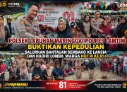 Polsek Labuhan Maringgai Polres Lamtim Buktikan Kepedulian di Kampung Cinta Bombay HUT RI ke-81