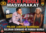 POLSEK LABUHAN MARINGGAI ANTARKAN BANTUAN SEMBAKO KE RUMAH WARGA