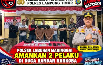 BUKTI KERJA NYATA! POLSEK LABUHAN MARINGGAI POLRES LAMTIM AMANKAN 2 TERDUGA PELAKU NARKOBA PASCA DEKLARASI BRANTAS NARKOBA