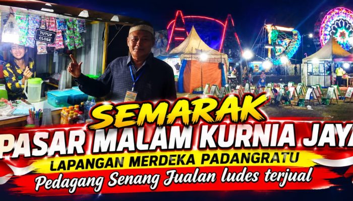 Semarak Pasar Malam Kecamatan Padang Ratu Luar Biasa Meriah, Pedagang Senang Jualan Ludes Terjual